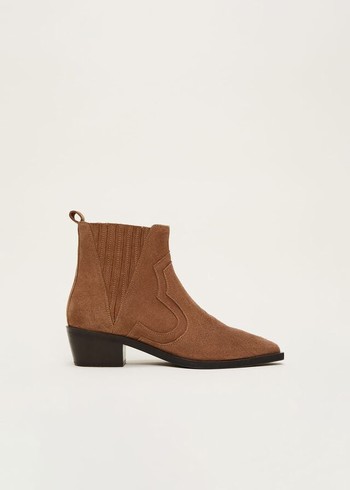 Phase Eight Suede Boots Brown Australia | VS9637845